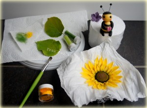 Tortendeko Biene und Sonnenblume