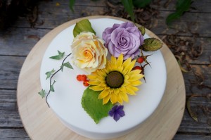 Torte mit Sonnenblume